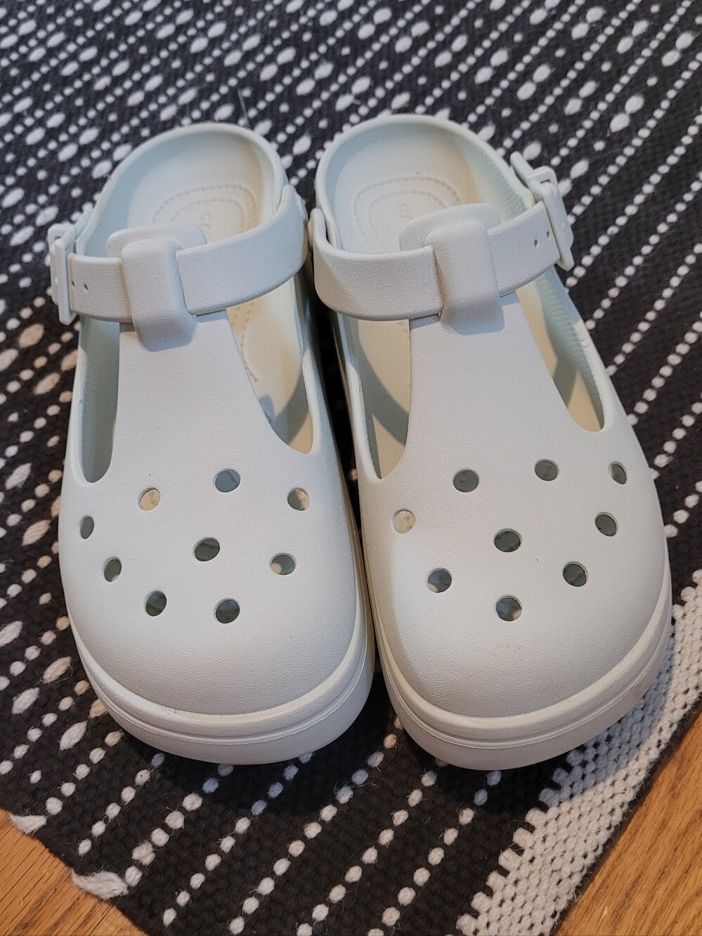 Crocs Mary Jane Clog White Sz 10